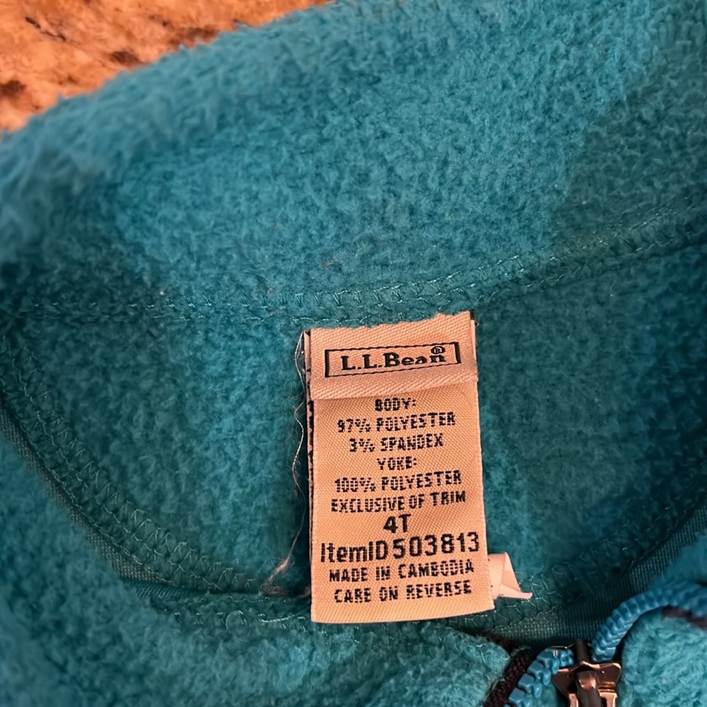 L.L. Bean Teal and Black Kids Sweatshirt - Picture 3 of 5